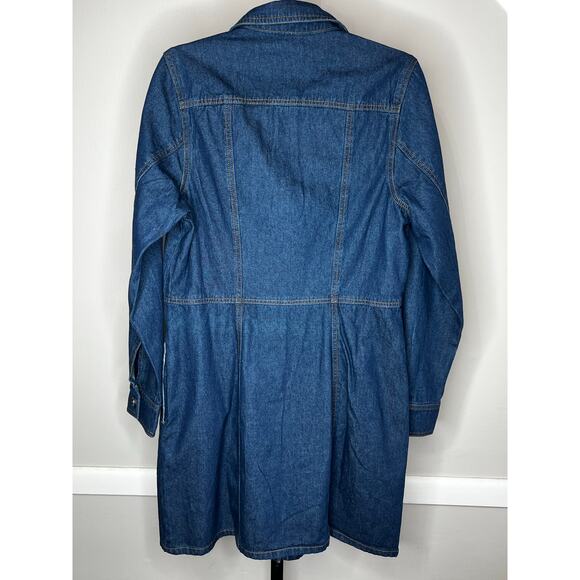 Frye 100% Cotton Denim Button Front Shirt Dress Size M NWOT - Picture 4 of 8